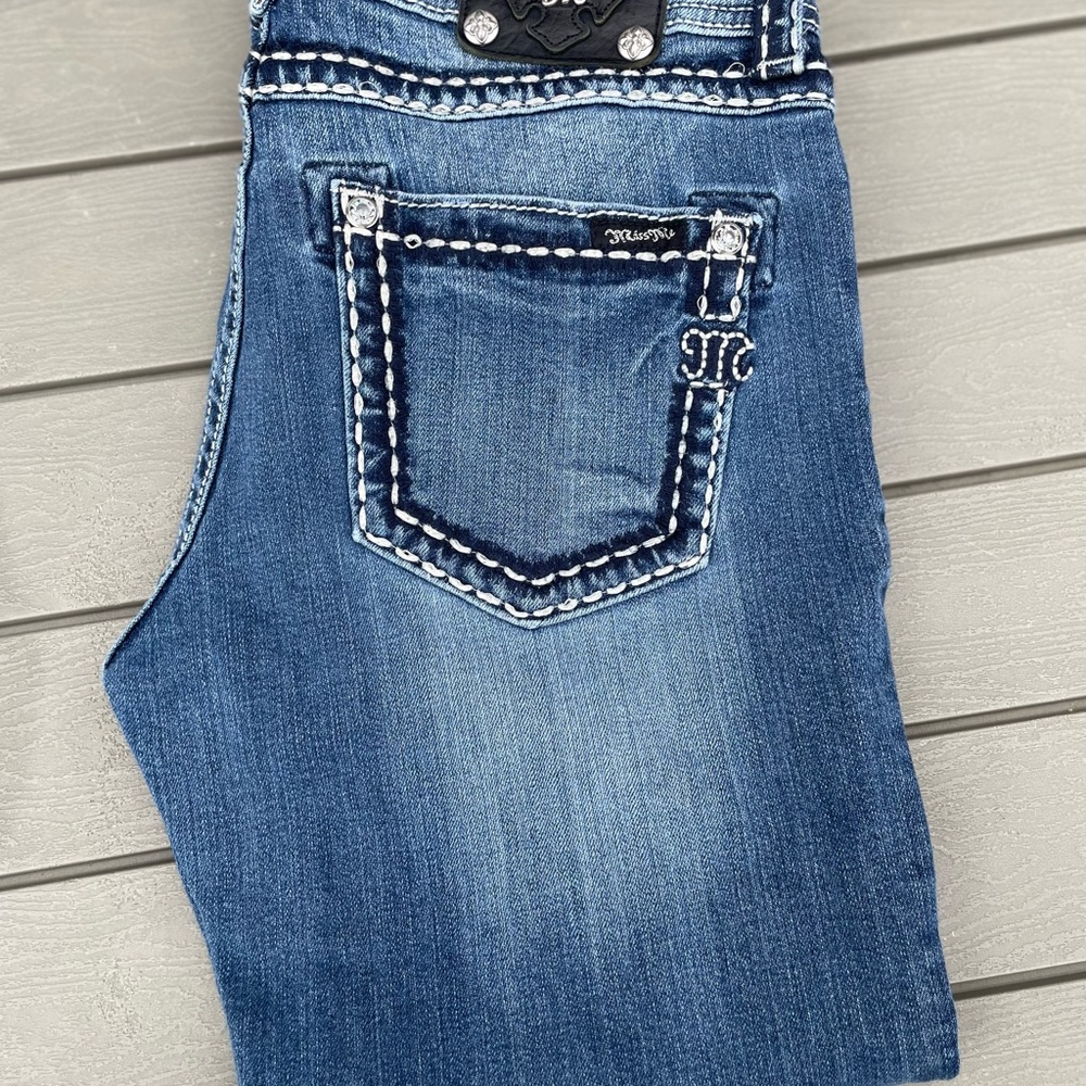 Miss Me Boyfriend Capri Blue Jean Size 30 JB5014P62 - Picture 12 of 12